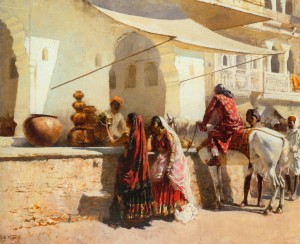 Street market scene, India